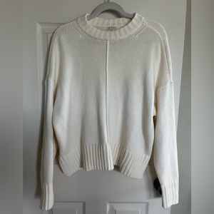 Heavy Knit Crewneck Cream Sweater